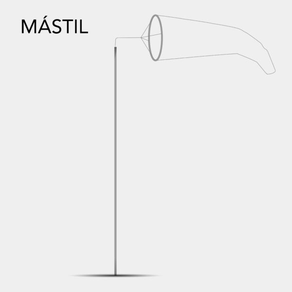 Mástil con Estaca - Elemento de fijación para Mangas de Viento