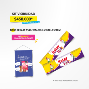Kit Visibilidad - 500 Reglas Publicitarias + Banner Colgante de Regalo